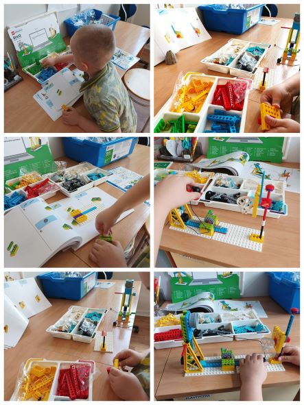  uczeń buduje z klocków lego